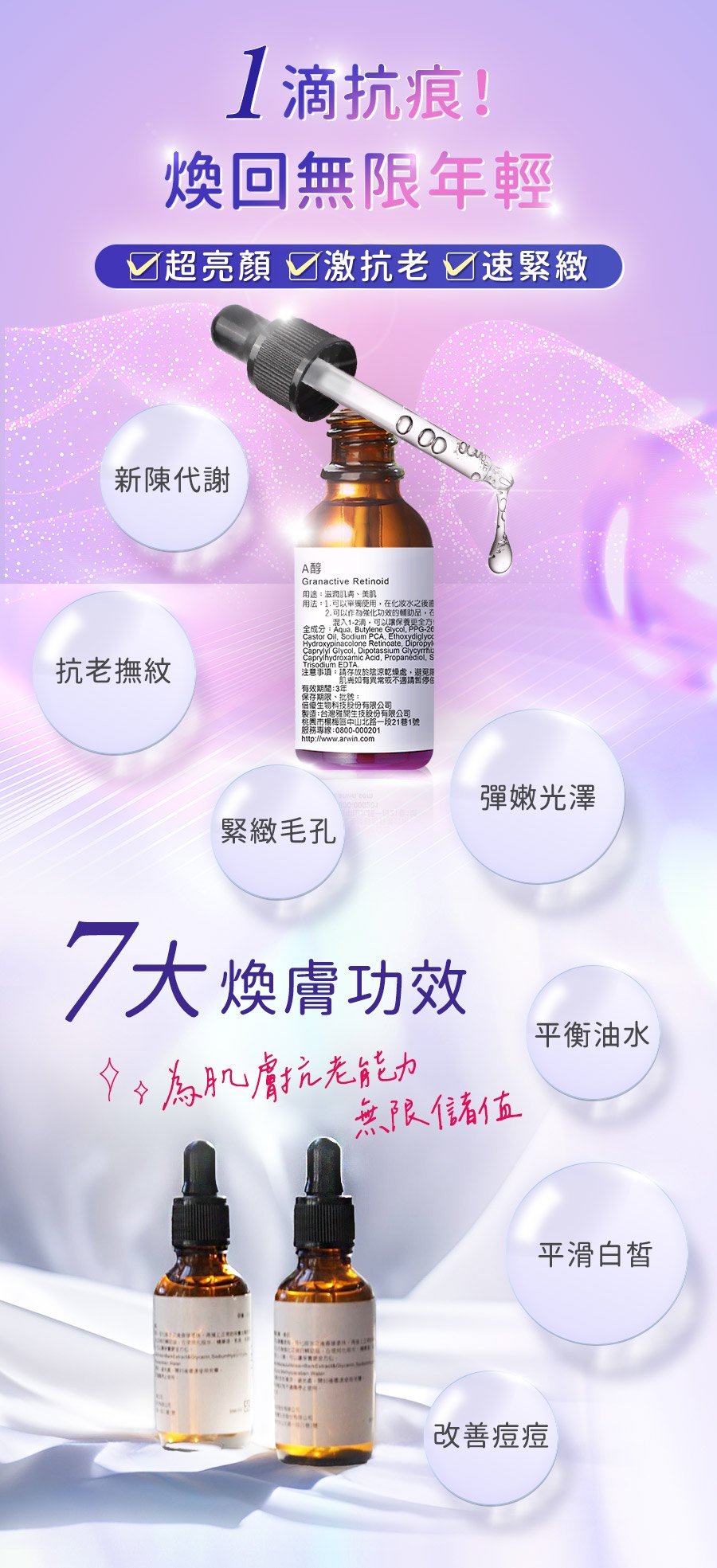 A醇原液7大煥膚功效